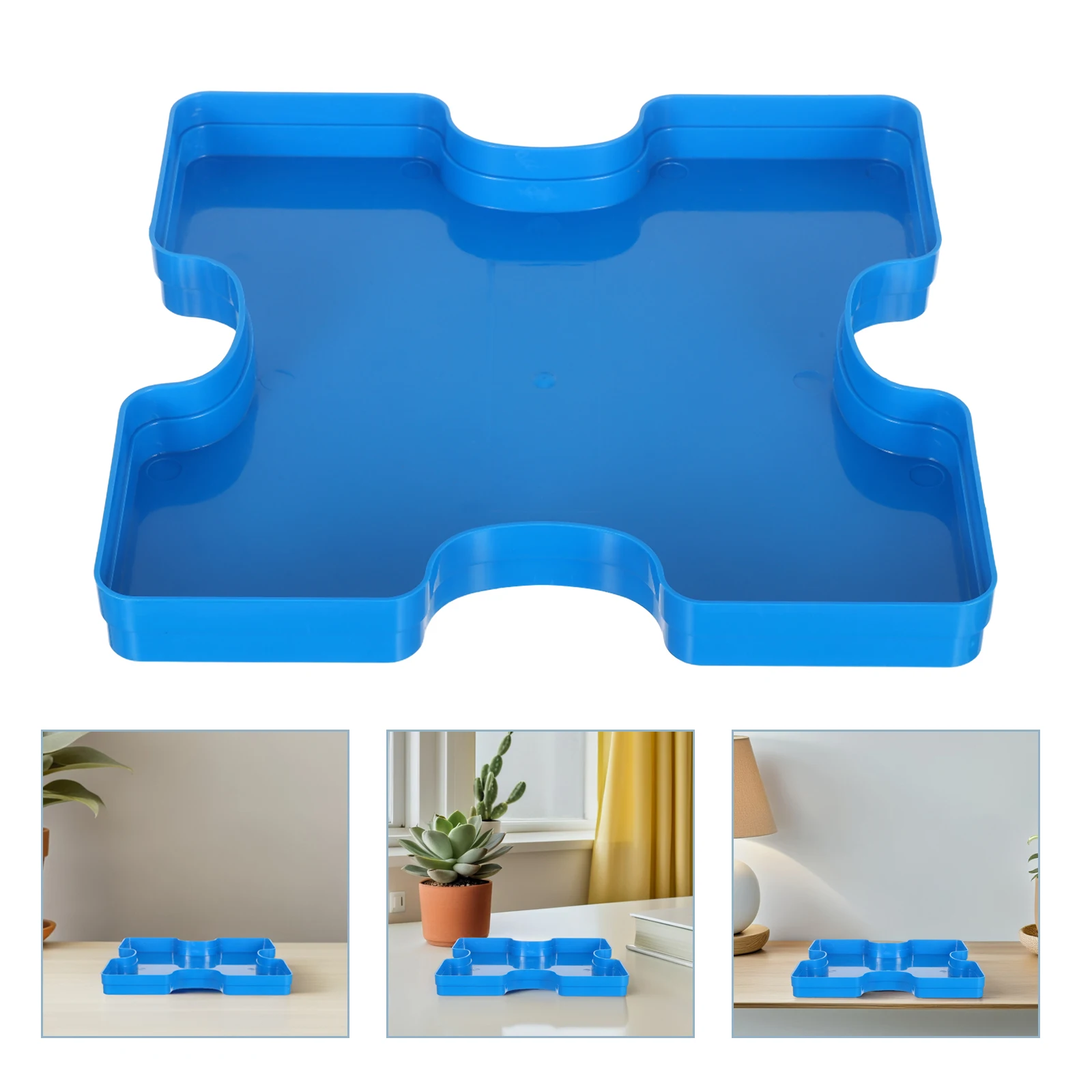 5 pezzi vassoi di smistamento vassoi puzzle impilabili per l'organizzazione di pezzi tavole di immagazzinaggio puzzle in plastica riutilizzabili con coperchi per bambini