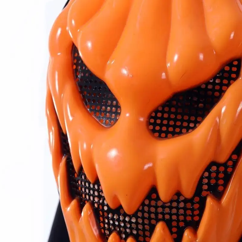39BD Halloween Pumpkin Face for Head Mask Novelty Scary for Party and Trick or Treat