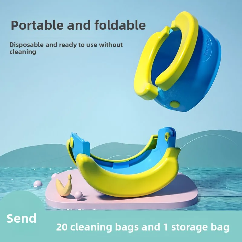 Children's Seat Toilet  Foldable Storage Banana TBaby Car Urine Bucket Portable  Bowl