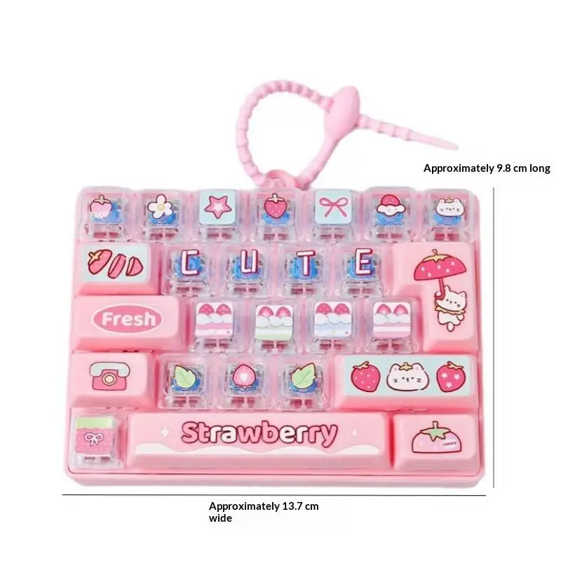 Cute Fruit Pattern Mini Keyboard Fidget Toy 26 Keys Sensory Fidget Toy for Toddlers Boys Girls Holiday Gifts
