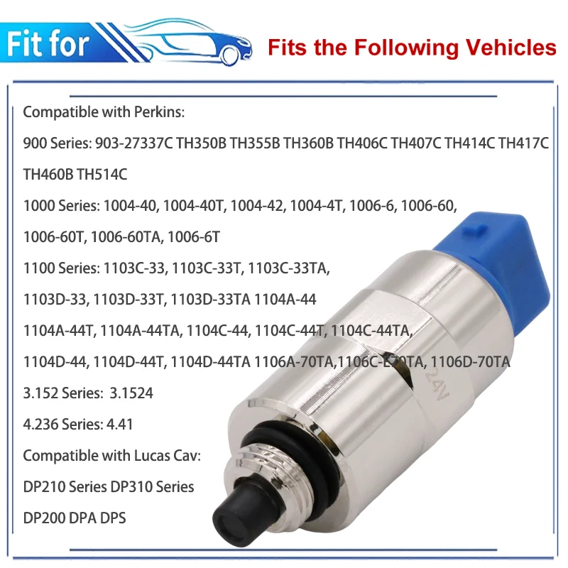 Elettrovalvola arresto carburante 12V 24V 7185-900G 9185-900G per interruzione carburante Delphi Lucas Cav, sistema di iniezione 26420469   716/30255