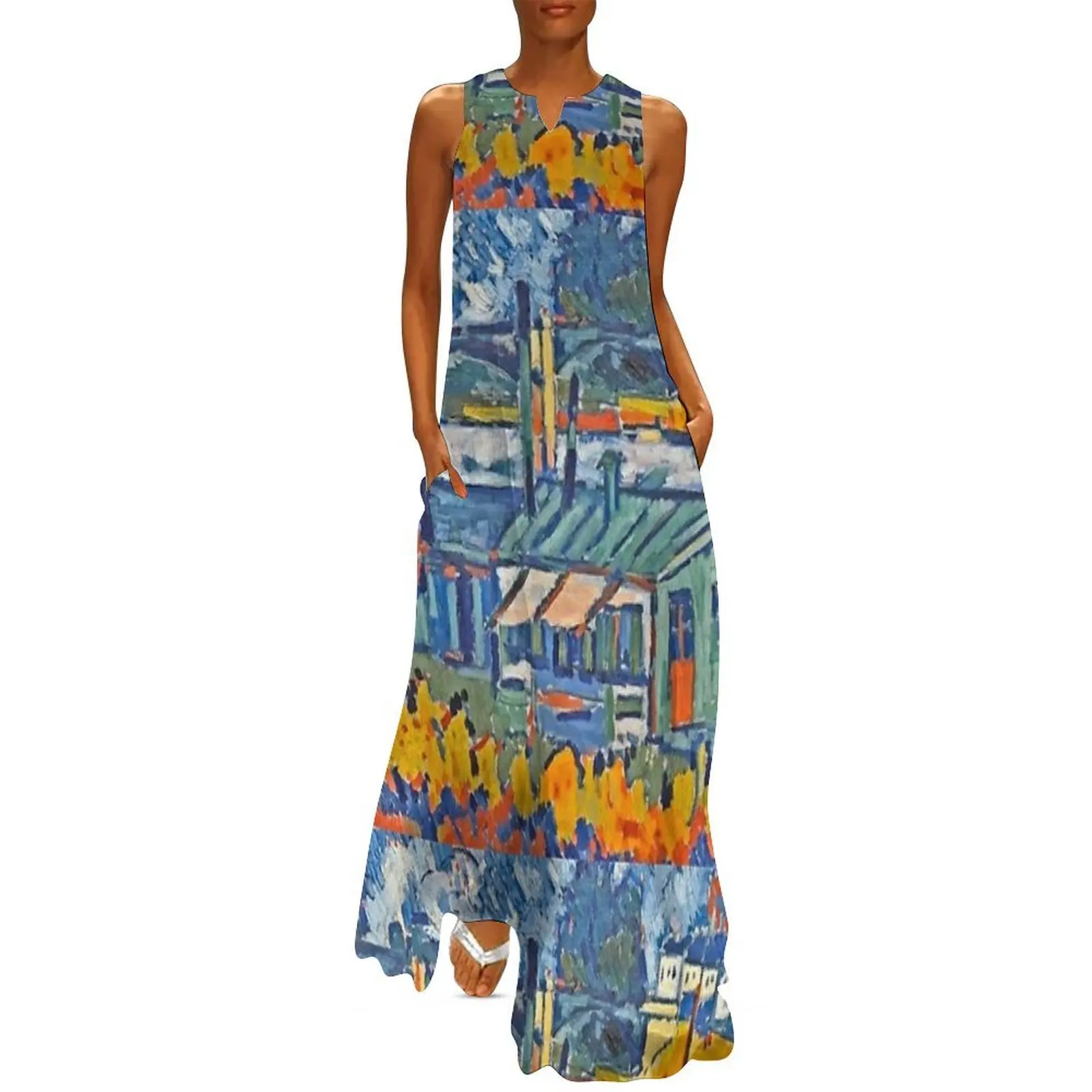 

Chatou Bridge, 1906, by Maurice de Vlamnick (Beautified by WatermarkNZ Press)Beautified Version. Long Dress Cocktail of dresses