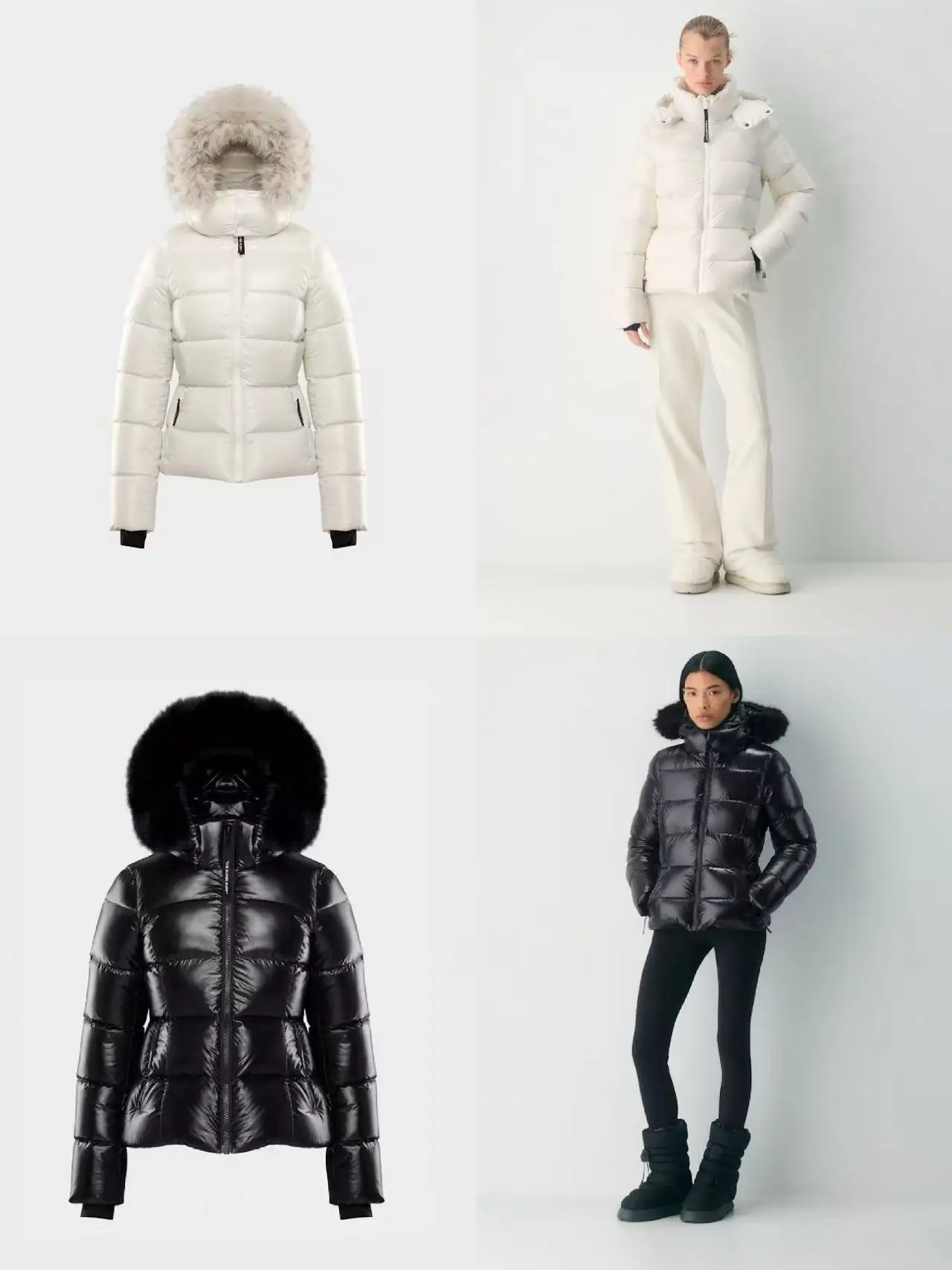 

Aritzia Super Puff Women's Winter Warmth Coat Simple Waist-Cinching Fur Collar 6-Box Design Commute Style Vintage Fleece