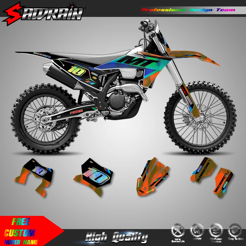 Sawrain Motorcycle Sticker Custom Team Graphics Decals Kit For KTM 23-24SXF 24-26EXC