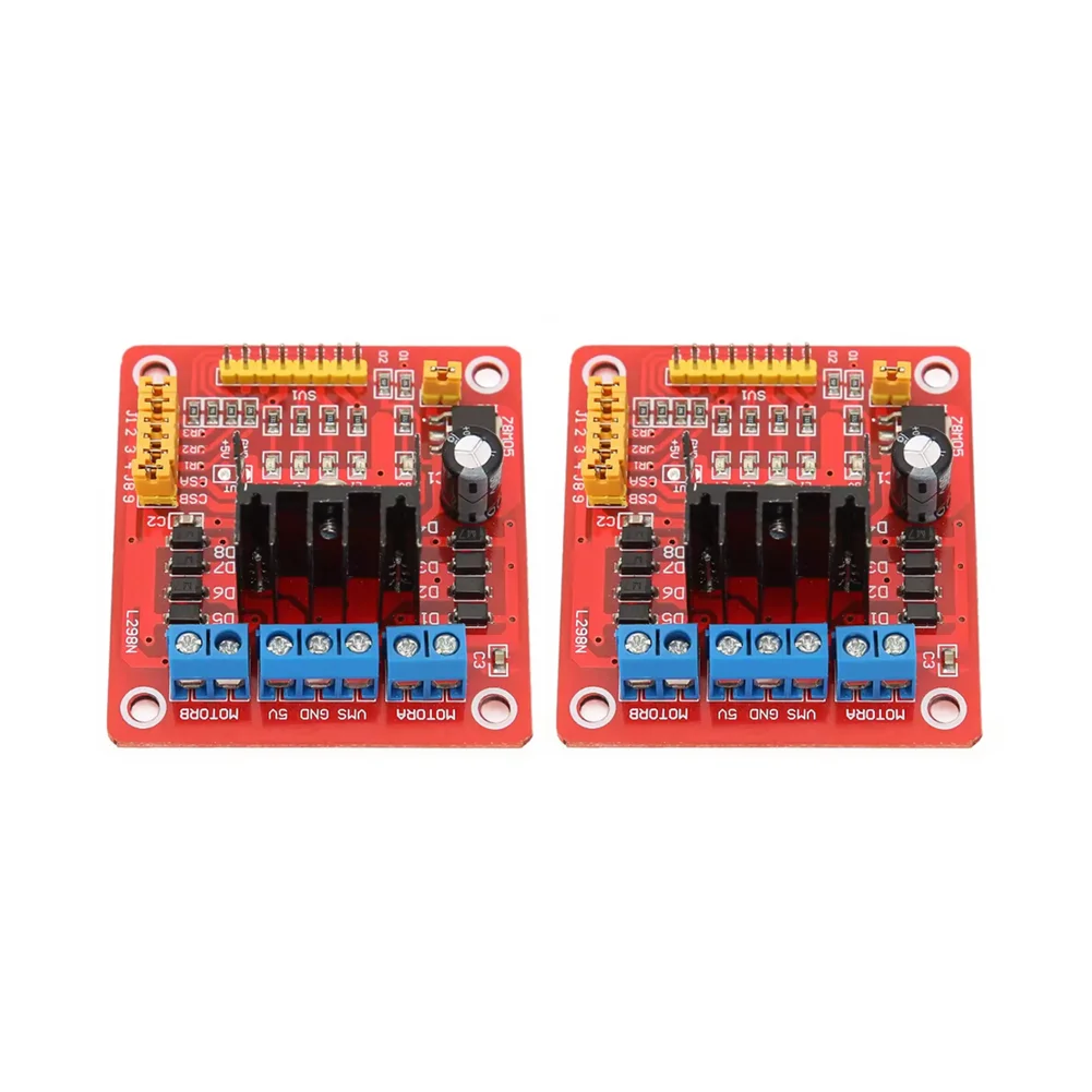 2PCS Motor Driver Board for Educational For Robotics Projects Dual H-Bridge IC 5V-35V Input 4.5-5.5V Logic Supply