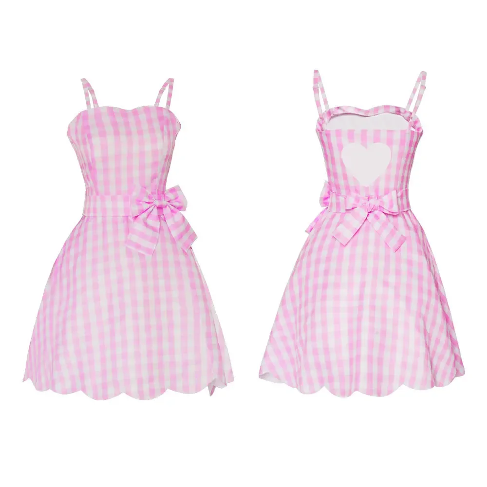 2025 NUOVO Film Margot Robbie Barbie Cosplay Per La Donna Cosplay Ken Fancy Party Costumi di Ognissanti Rosa Top Beach Wear