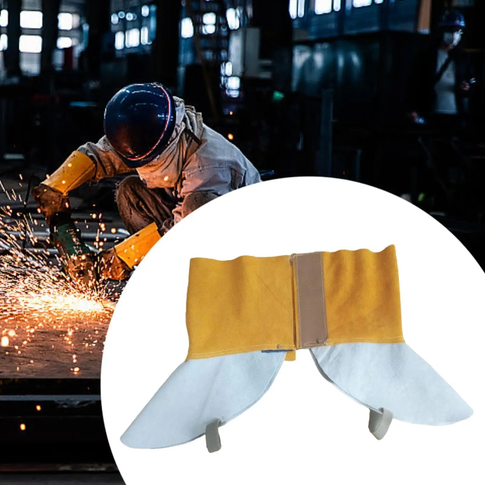 

Leather Welding Spats Wear Resistant Comfortable Welding Boot Covers for Welding Workers Construction Workers Mechanical Workers