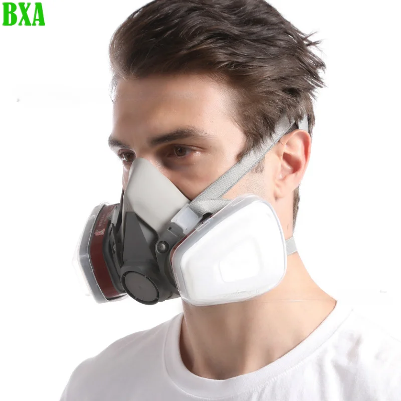 Filtr toksycznej pary BXA Respirator przemysłowy wielokrotnego użytku 6200 maska gazowa do malowania przeciw rozpylaniu opary organiczne chemicznych