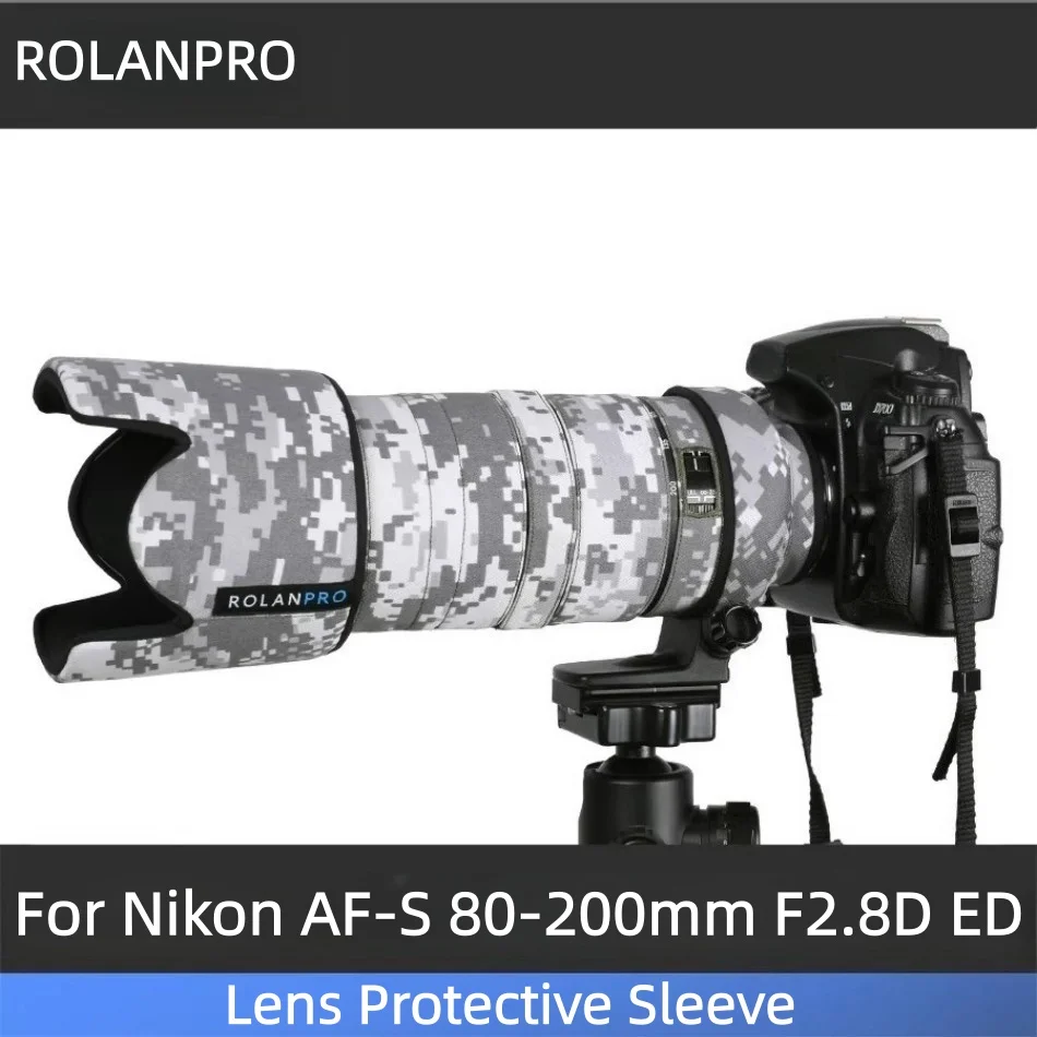 

ROLANPRO Waterproof Lens Camouflag Coat For Nikon AFS 80-200mm F2.8 D ED Lens Cover Case Protective Sleeve Rain Cover