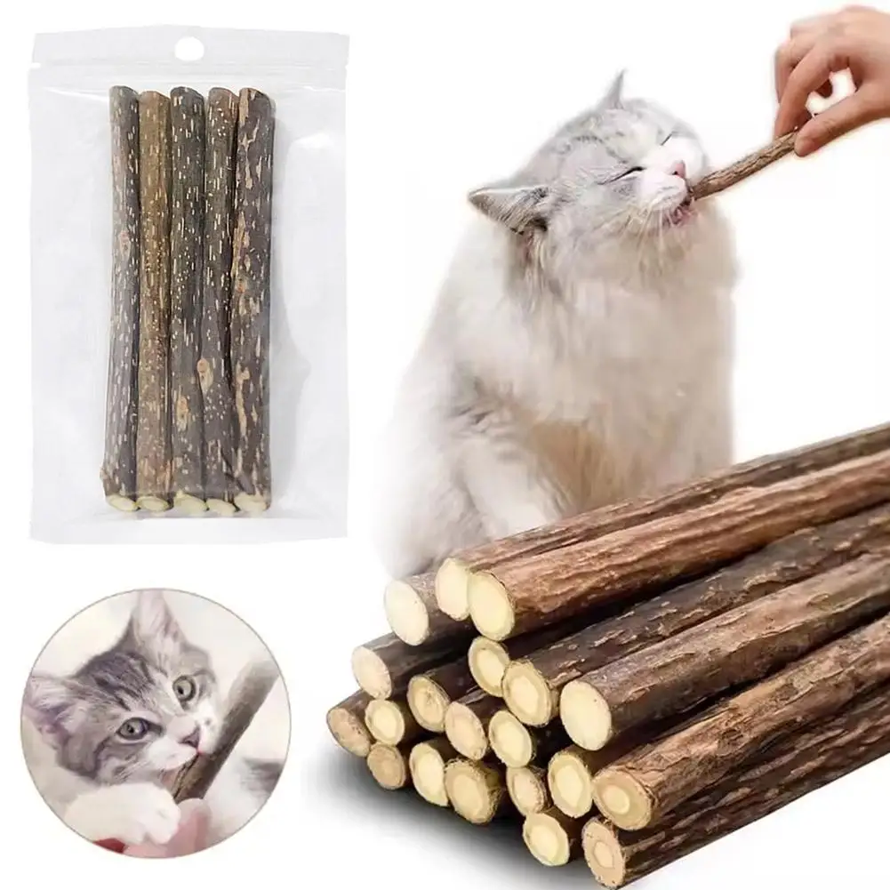 5Pcs Natural Cat Sticks For Cats Natural Catnip Chew Sticks Teeth Molar Chewing Teeth Bite-resistant Toys Pet Toys Products