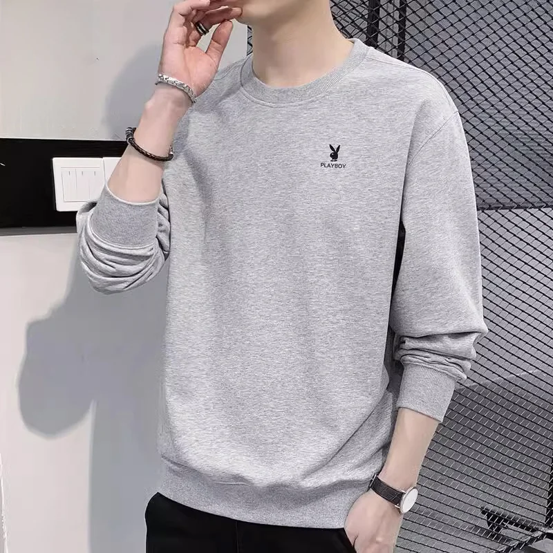 

Толстовка с круглым вырезом, мужская, весна 2024, новинка, повседневный топ, модная спортивная футболка с длинными рукавами, мужская модная свободная футболка с принтом...