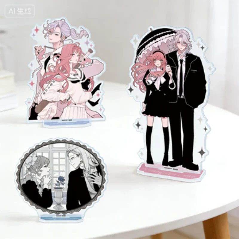 Fall in Love, You False Angels Acrylic Stand Model Plate Animation Peripheral Desktop Ornament Souvenir Display Toy for gift