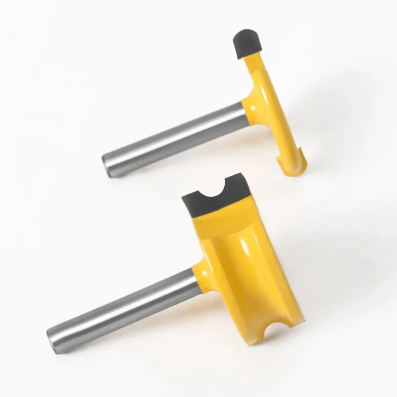 

2PC/Set 1/2" 12.7MM Shank Milling Cutter Wood Carving Flute and Bead Router Bit Set Woodworking Cutter Tenon Wood Cutter Tools