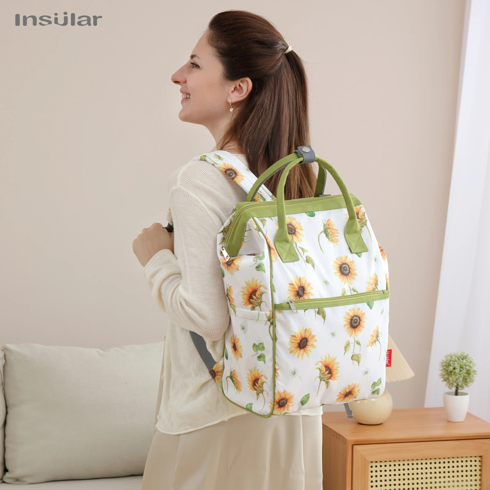 

INSULAR Large Capacity Mummy Diaper Bag Waterproof Backpack for Stroller Baby Nappy Mommy Maternity Shoulder Bag Outdoor Travel