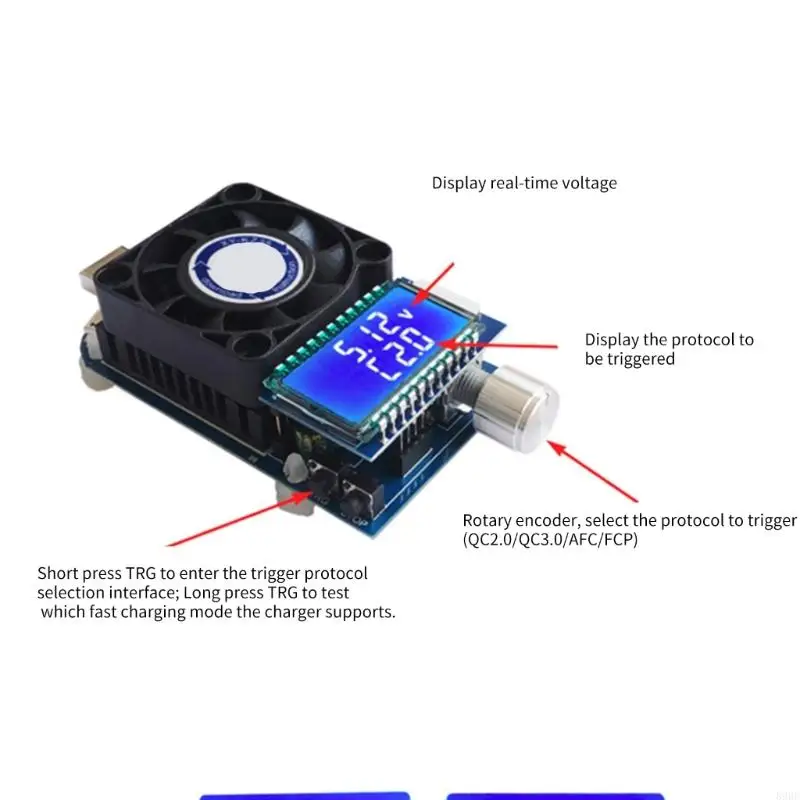 

Advanced USB Load Detecting QC3.0 Electronic Load Resistance USB Load qc3.0 Tester 4A 25W/5A 35W Output Testing 896C