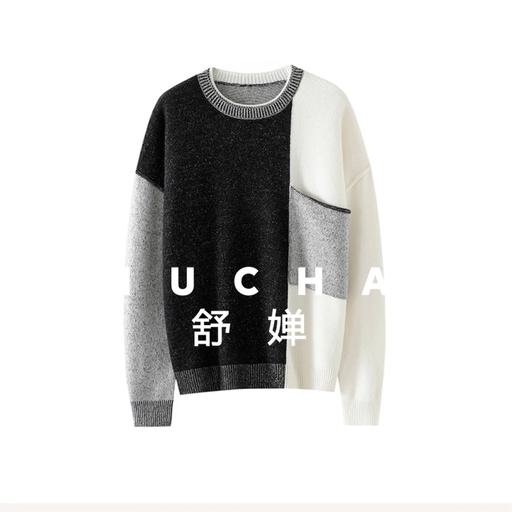 

Модная рубашка с круглым вырезом, 100% чистый кашемир, женский свободный пуловер на осень и зиму, 360 г