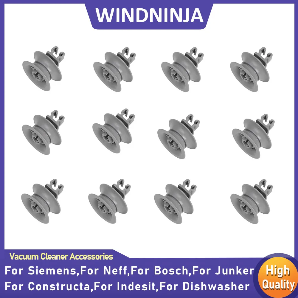 Ruedas superiores para cesta de lavavajillas, 12 Uds., para Siemens, Neff, Bosch, Constructa, Indesit, accesorios para lavavajillas Junker