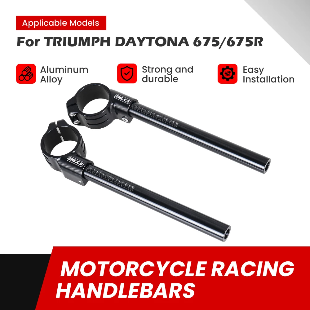 

One.k.s High Quality 50MM Motorcycle Handlebar Clip-Ons Fork Handle Bars For TRIUMPH DAYTONA 675/675R 2007-2018