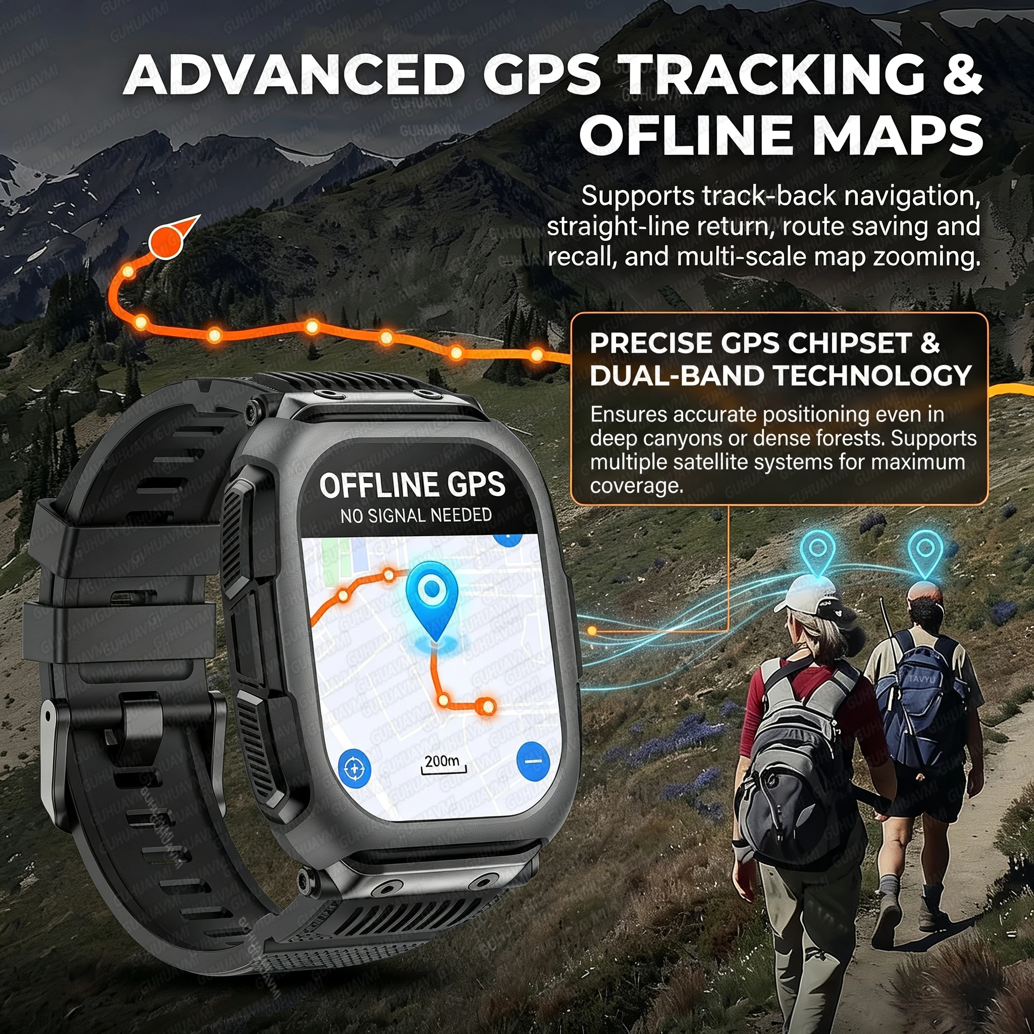 Jam Tangan Pintar Olahraga GPS - Outdoor Lighting On Sale ulasan dan harga