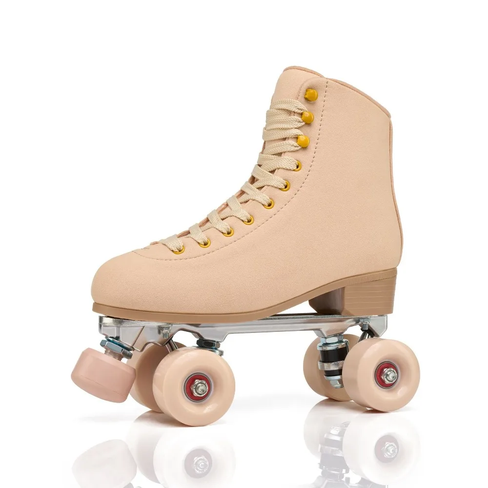 

4-Wheel Quad Roller Skates Green for Adults, Metal Frame Skate Shoes Unisex, Breathable Cool Ventilation Sturdy Wear-Resistant