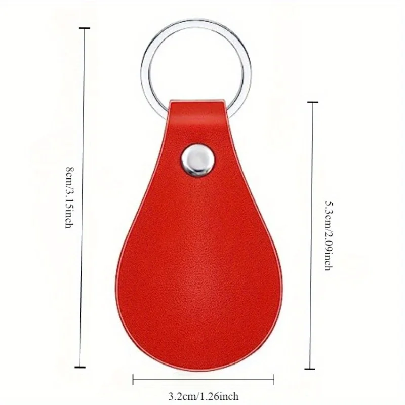 10pcs PU Leather Key Fob Blanks Kit, Simple Style Laser Engraving Keychains, For Gifts & Crafting