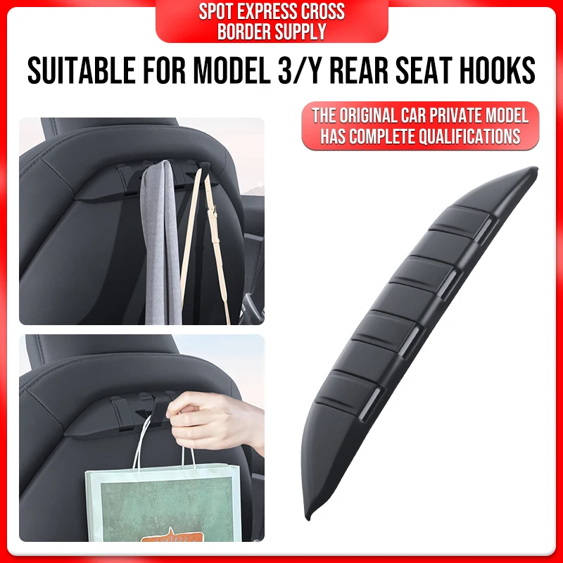 1 Pc Seat Back Hooks For Tesla Model 3 Model Y Car Seat Back Hanger Headrest Organizer Hooks For Backpack