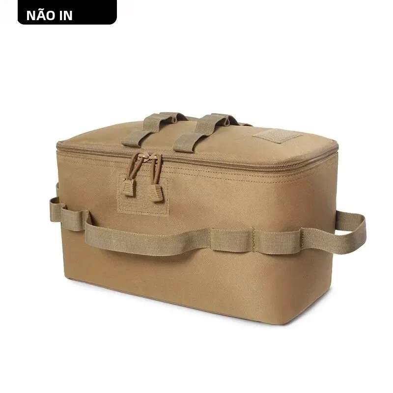 Grande capacidade saco de ferramentas ao ar livre acampamento tanque gás armazenamento piquenique panelas kit multifuncional com prego à terra para vasilha gás