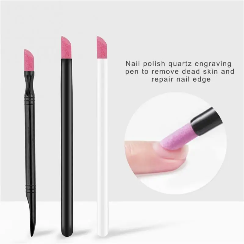 Quartz Grinding Pen Nail Cuticle Remover Dead Skin Pusher Nail Polish Manicure Stick Pens Cuticle Pushers Nail Art Tools