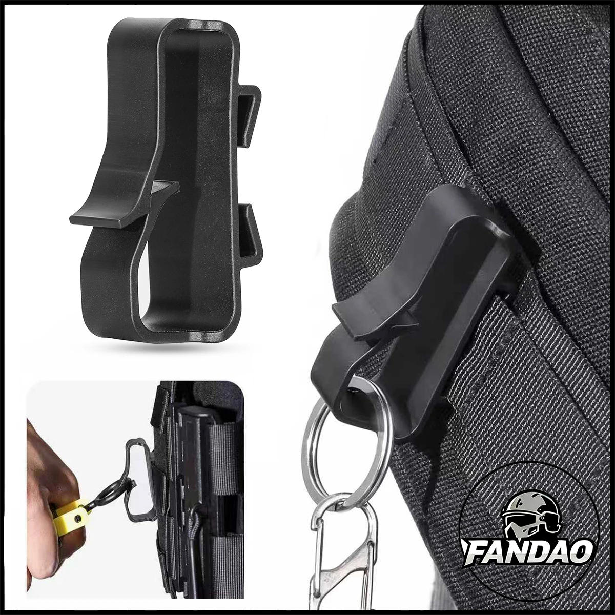 

2Pcs Small-Sized Self-Locking Buckle for Molle Tactical Vest Multi Pull-To-Release One-Piece Hook Outdoor Hunting Accessories