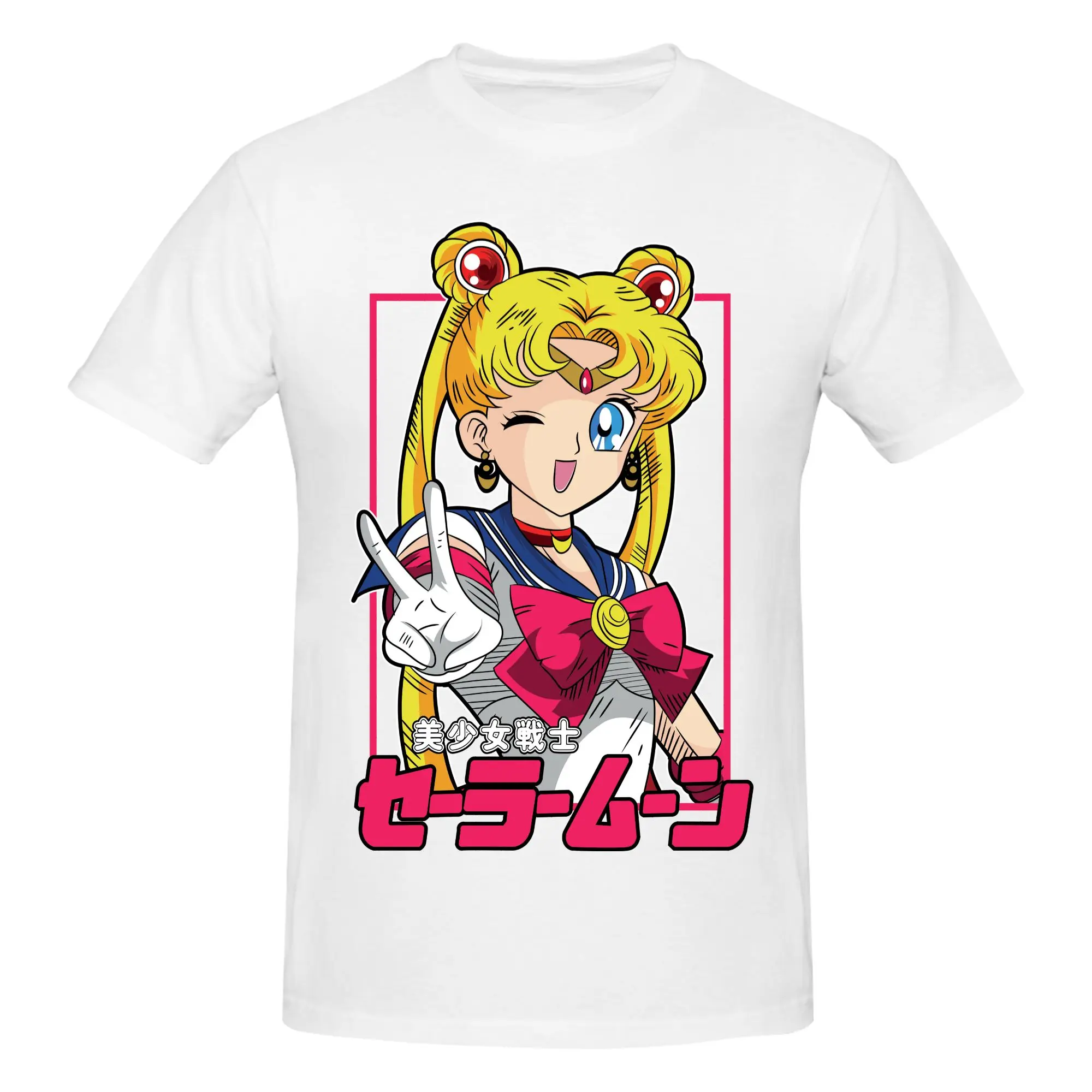 

Sailor Moon T Shirts Pure Cotton Tees Shirt Streetwear O Neck Minako Tshirts Fashion Short-Sleeve Clothes
