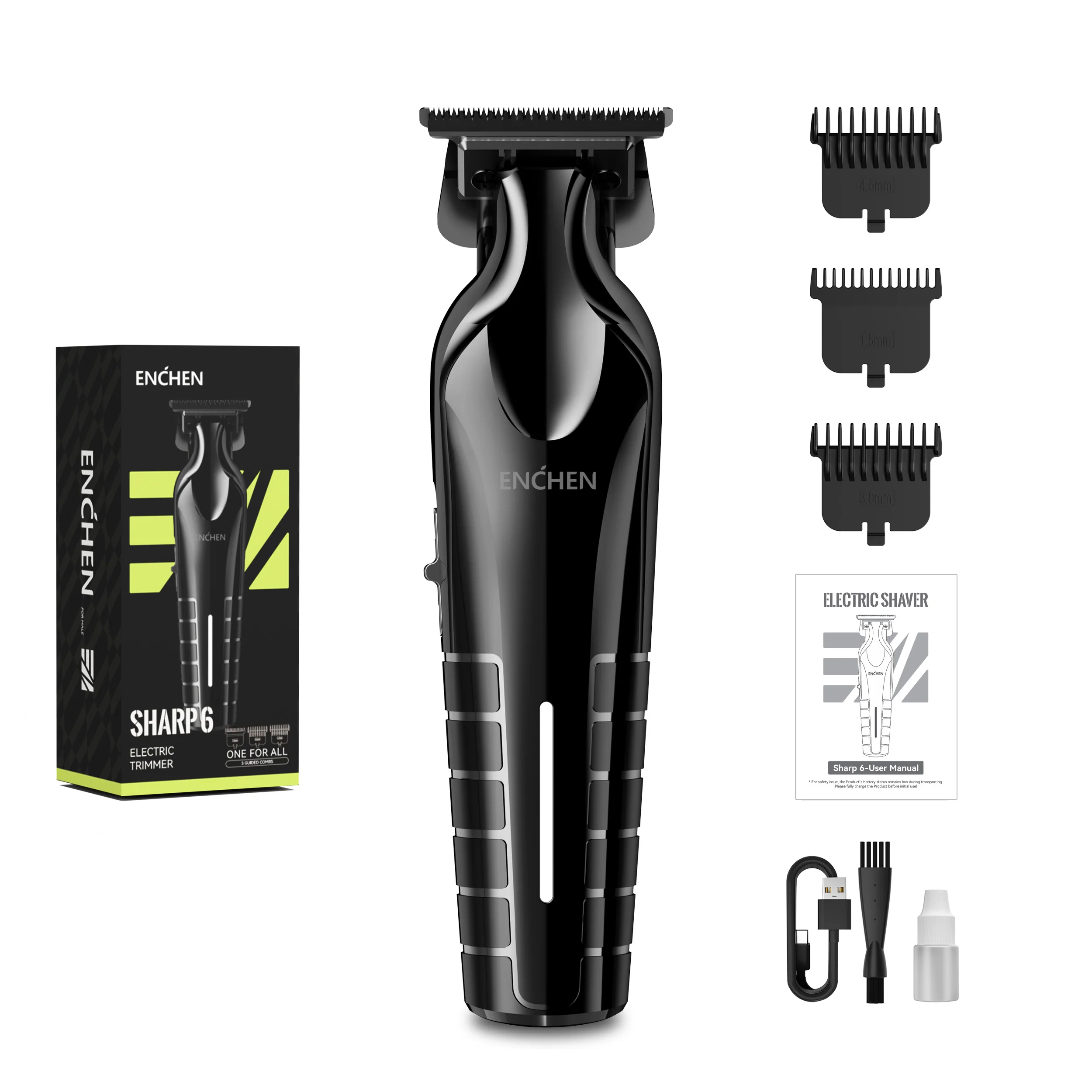ENCHEN Sharp 6 Electric Multi Functional Trimmer Zero Gap T-Blade 5000RPM Powerful Motor The Best Gift image 6