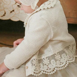 Baby Girls Air Conditioning Shirt Casual Sunscreen Cardigan Coat Infant Baby Cardigan Lace Splicing Long Sleeve Summer Autumn