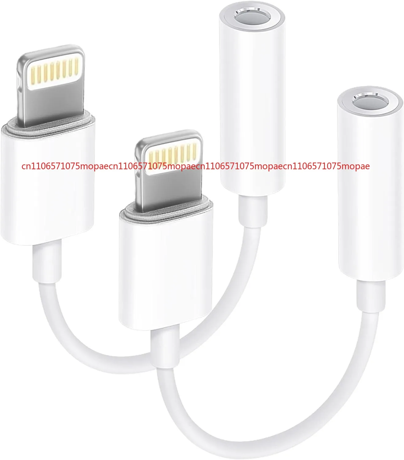 

Комплект из 2 адаптеров для наушников с разъемом для iPhone на 3,5 мм для iPhone, адаптер Aux для iPhone