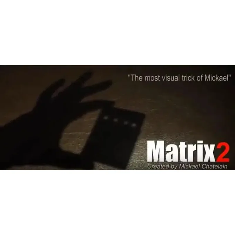 Matrix 2.0 Magic Trick by Mickael Chatelain Close Up Card Gimmick Visual Hole Moving Illusion Stage Street Props Magician
