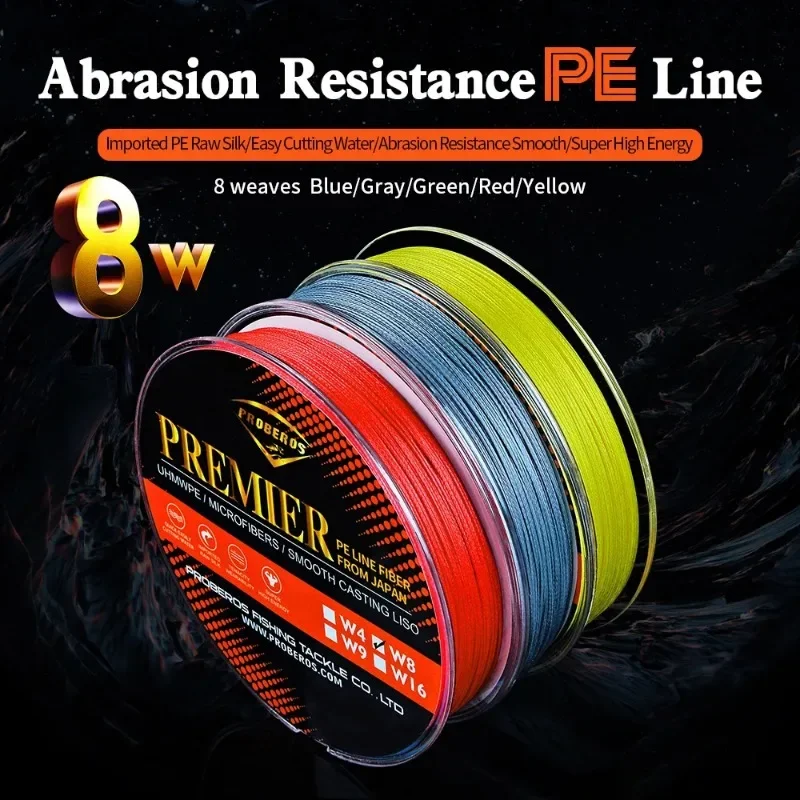 Fishline 100M 6-100LB PE Wire Weaved Unfade Yarn Cord Multifilament Line Super Strong 8 Strands Anti-entanglement Fishing Line