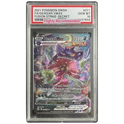 PTCG Gengar English Version Collection Card Diy Copy Version 10Points Rating Card Anime Game Cards Gift Toy