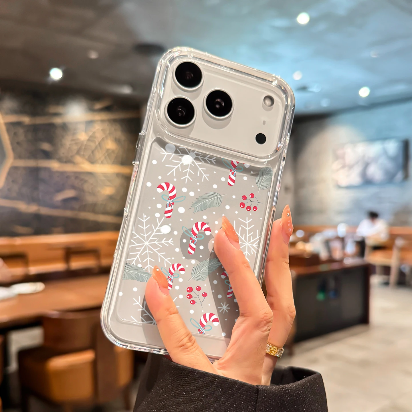 Cheerful Christmas Xmas 2025 Hot  Phone Case For iPhone 17 16 15 14 13 12 11 Pro Max XS X XR 7 8 Plus Transparent Clear Fundas