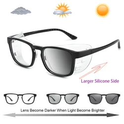 New Photochromic Sunglasses Polarized Surrounded Silicone Goggles Dust/Windproof Anti Blue Light Glasses Night Vision