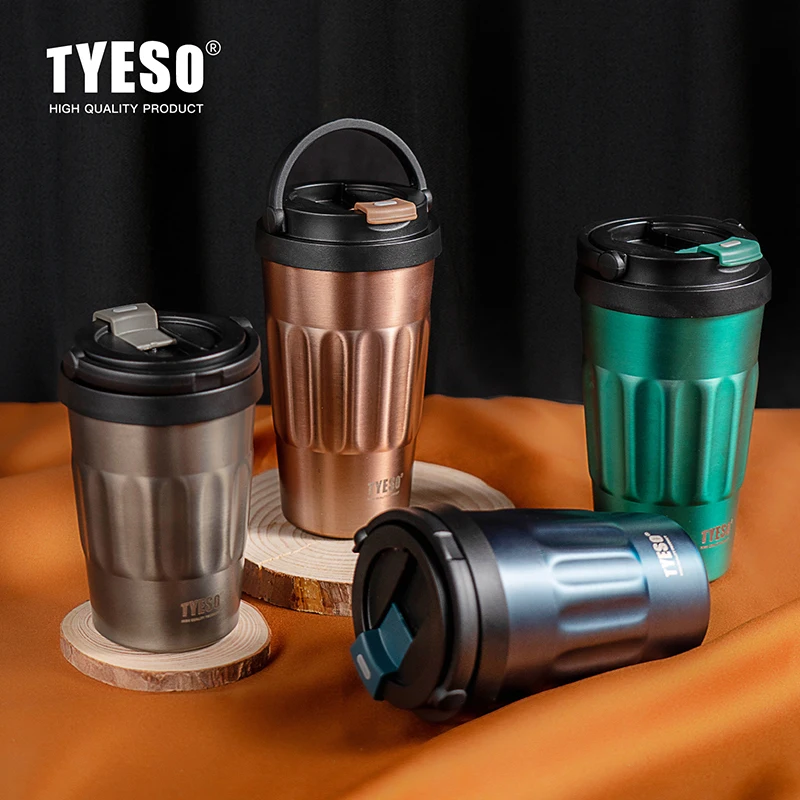 Imagem -03 - Tyeso-canecas Isoladas a Vácuo Ts8803 Ts9804vacuum Cup Ice Bar Térmica Car Sippy Grande Capacidade Palha Copo de Água Aço Inoxidável