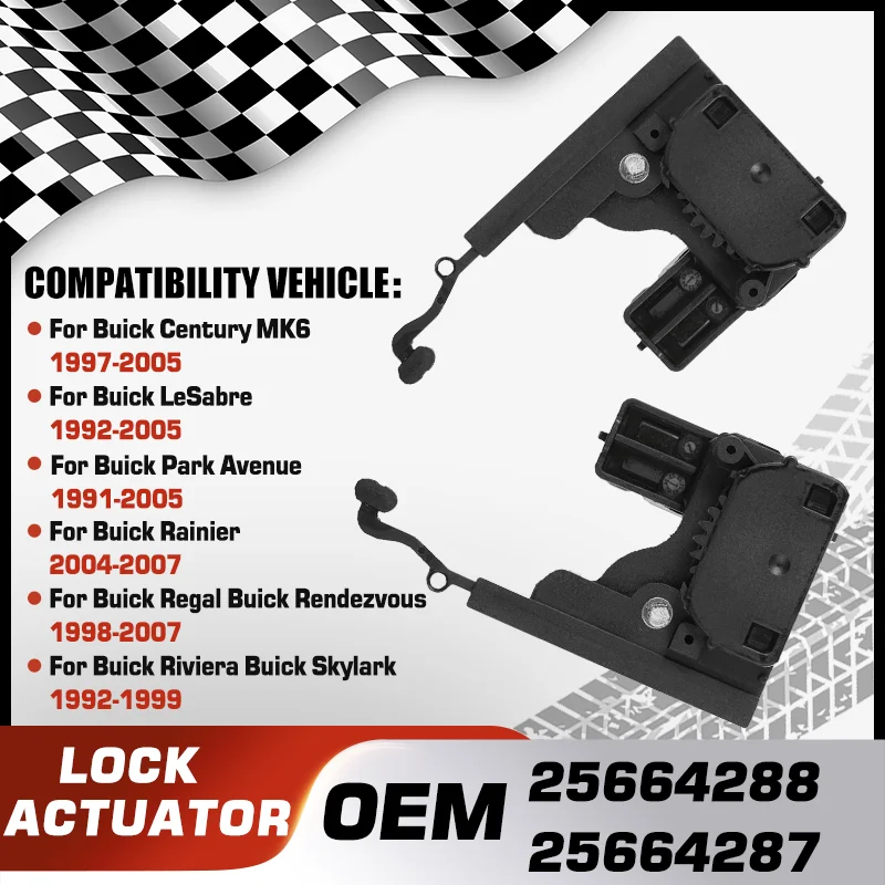 

Door Lock Actuator For Buick Century LeSabre Park Avenue Rainier Regal Buick Rendezvous Buick Riviera Buick Skylark Chevy Lumina
