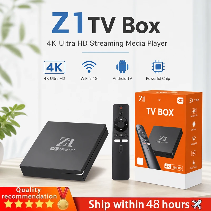 ТВ-приставка Z1 Smart HD 4K на Allwinner H313 Quad Core, Android 15, 8 ГБ ОЗУ, 128 ГБ ПЗУ, медиаплеер, Wi-Fi 4G/5G, Bluetooth 5.0, голосовой пульт, IPTV-приставка