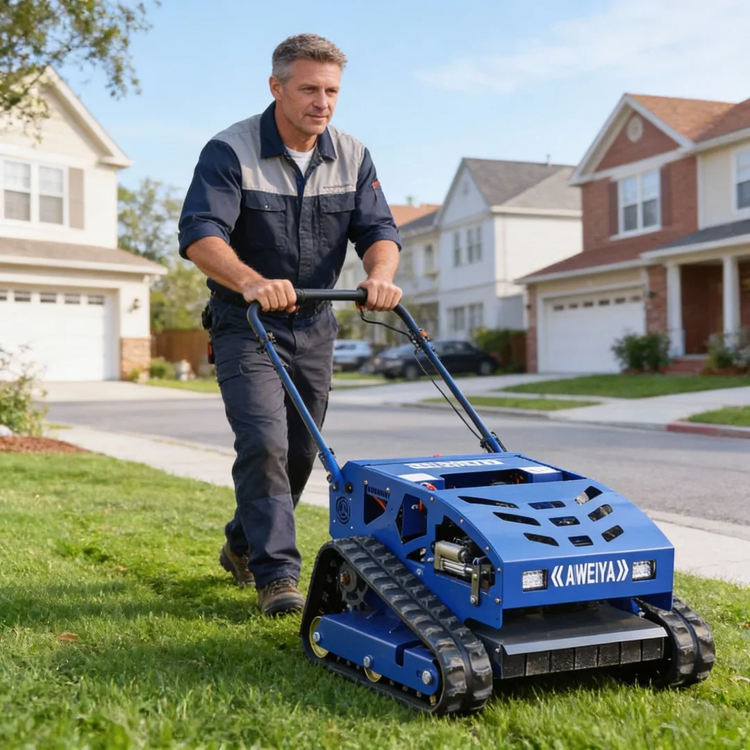 Customized Cordless Remote Control Lawn Mower - Portable Precision Trimmer for Home Garden Maintenance