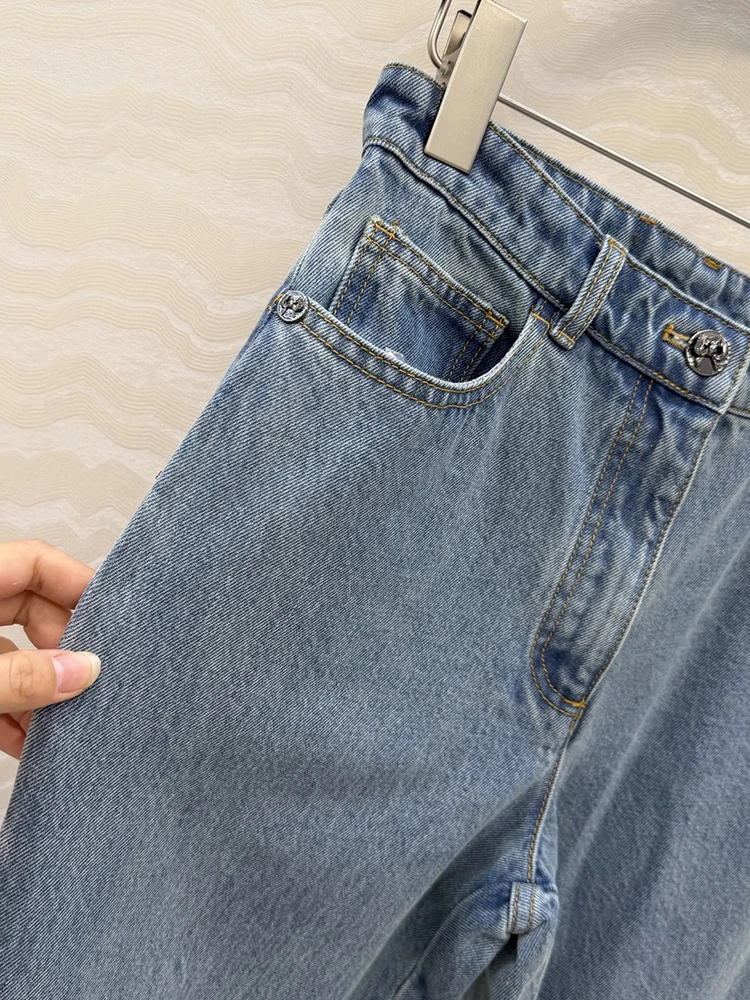 SVORYXIU Autumn Winter 2025 New style Retro Style Bow Jeans series Button Pocket Zipper Design Woman Leisure black Jeans