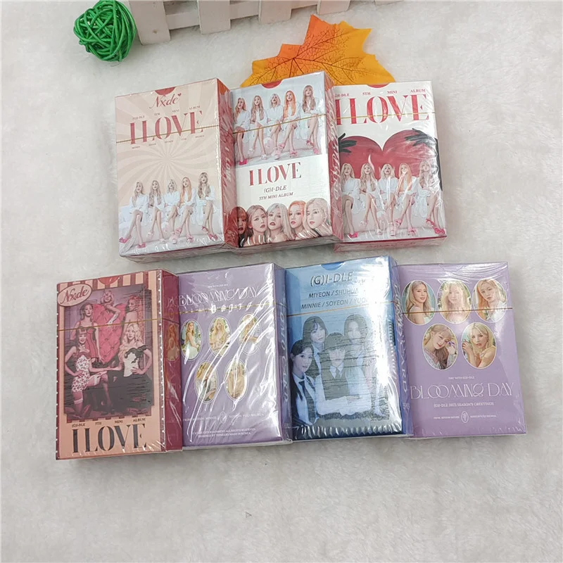 Imagem -06 - Álbum de Cartão Postal Kpop Minnie para Meninas g I-dle eu Sinto Cartão de Aniversário Queimar Cartão Fotográfico Presente para Fãs Lomo Gi-dle 55 Pcs Per se