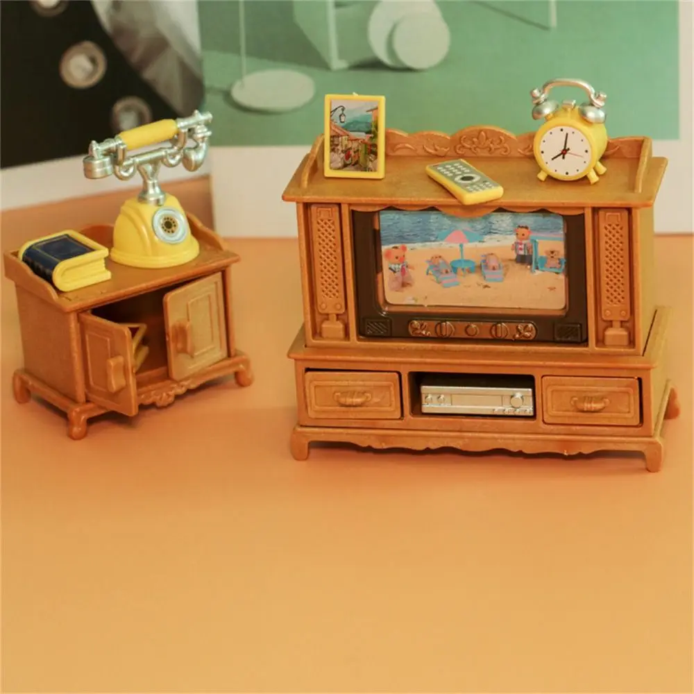 For Children Forest Animals Forest Family Bathroom Dollhouse Furniture Miniature Furniture Pretend Play  Kitchen Cooking