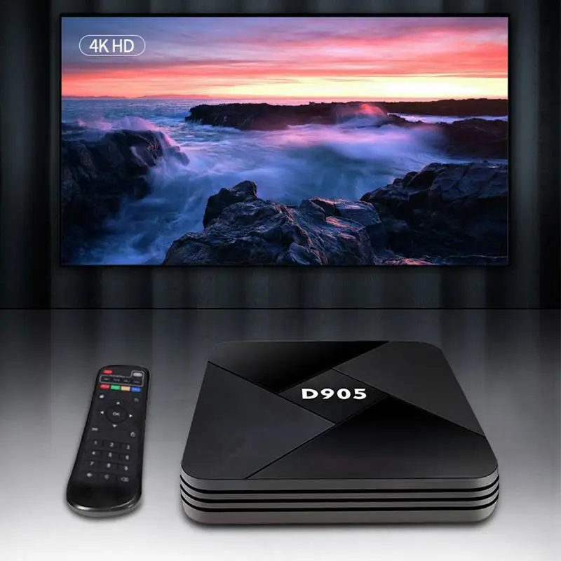 D905 مربع التلفزيون الذكية أندرويد 10.0 8GB واي فاي 2.4G 4K Amlogic S905 يوتيوب تي في بوكس أندرويد قمة مجموعة مشغل وسائط تي في بوكس دروبشيبينغ