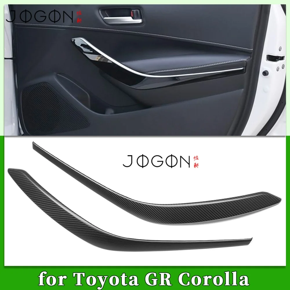 

2 шт. накладки на передние дверные панели из карбона для Toyota GR Corolla 2023 2024 2025 2026