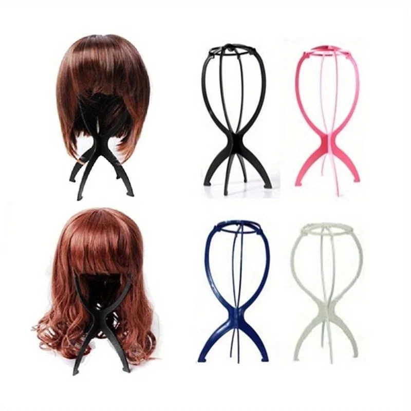 

2pcs Plastic Folding Stable Durable Wig Hair Cap Hat Display Holder Stand Tool