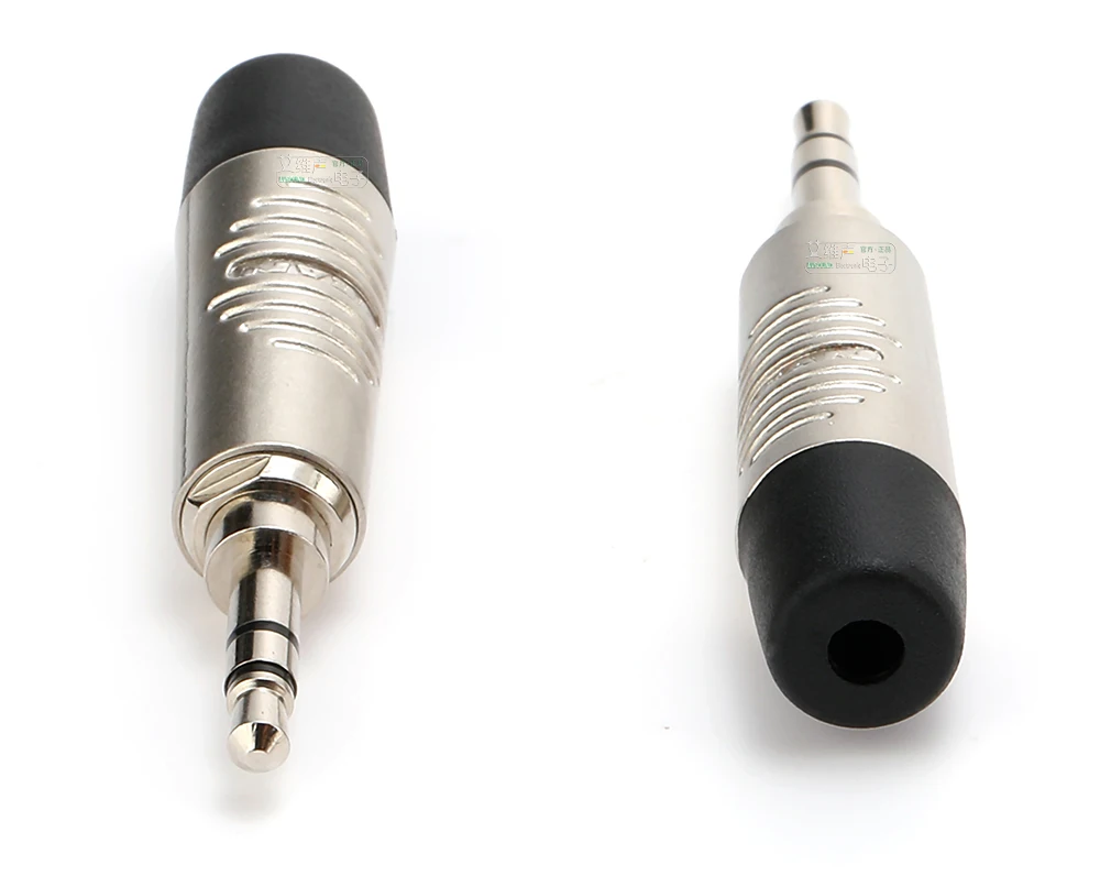 REAN Schwarze Hülle Vergoldeter/Versilberter Schweißstecker RTP3C-B Kleiner 3-Poliger 3,5mm Stereo-Kopfhörer Audio-Verstärker Geräteanschluss – Detail 17