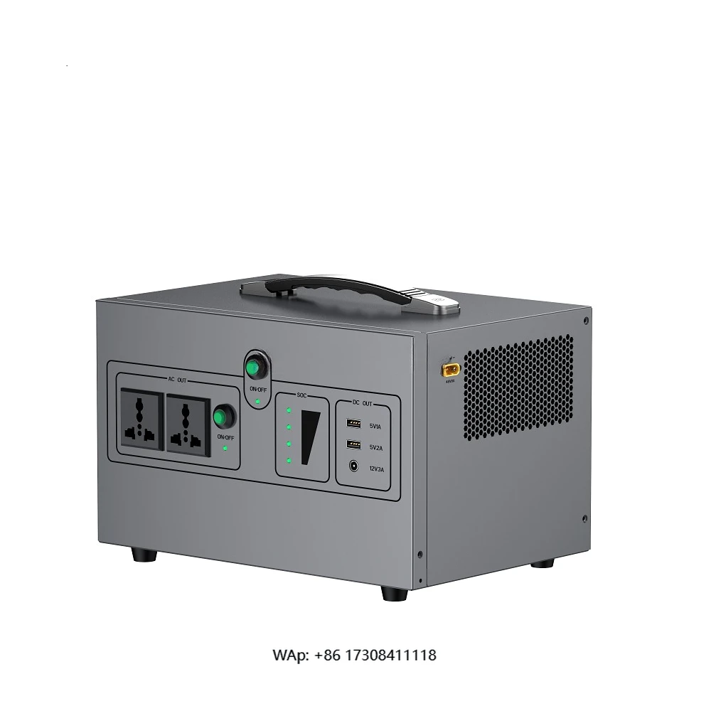 Portable Inverter Box Power Station With 960WH Built-in LiFePo4 Battery Remote Control Function & DC AC Output Ports